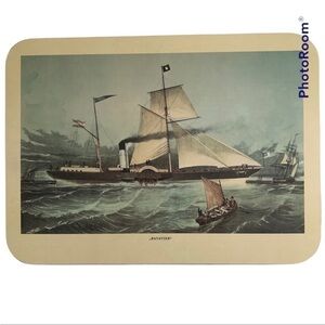 Scully & Scully “Batavier” Tall Ship Lacquered Front, Felt Back Placement